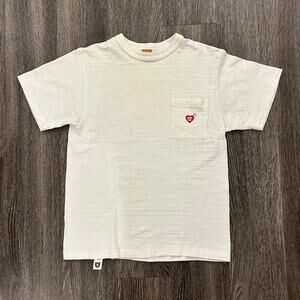 EUC Human Made Pocket T-Shirt #03 White Size Small Japanese Streetwear Tee Red